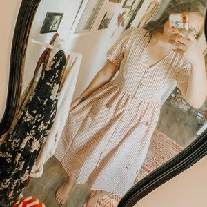 Gingham midi dress
